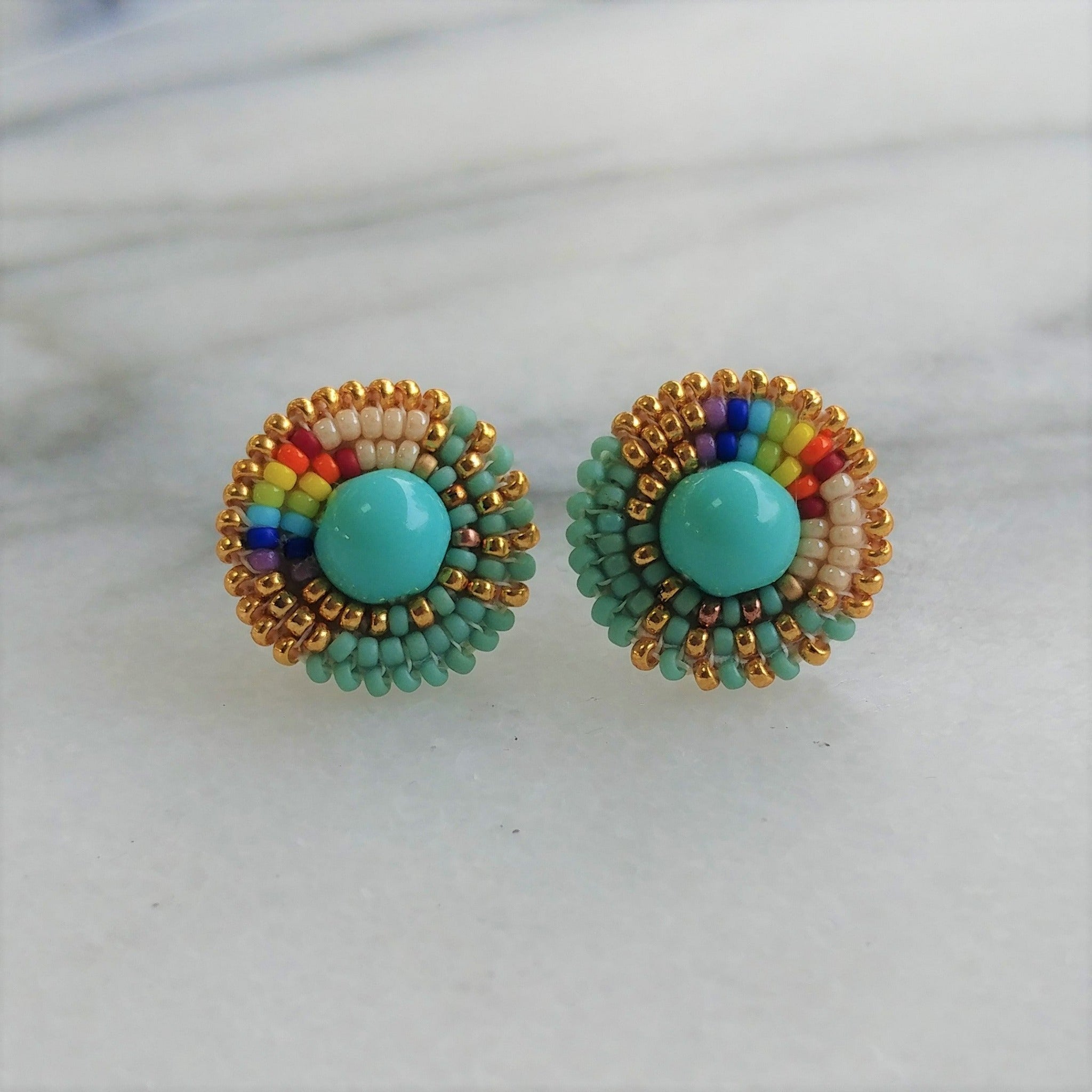 Native American Style Earrings, American Indian Beaded Earrings, Geometric  Aztec | eBay